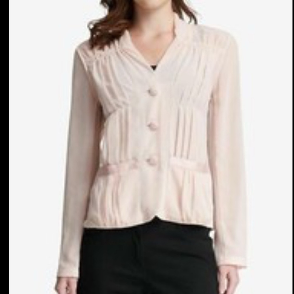 DKNYC Women's Pink Blouse